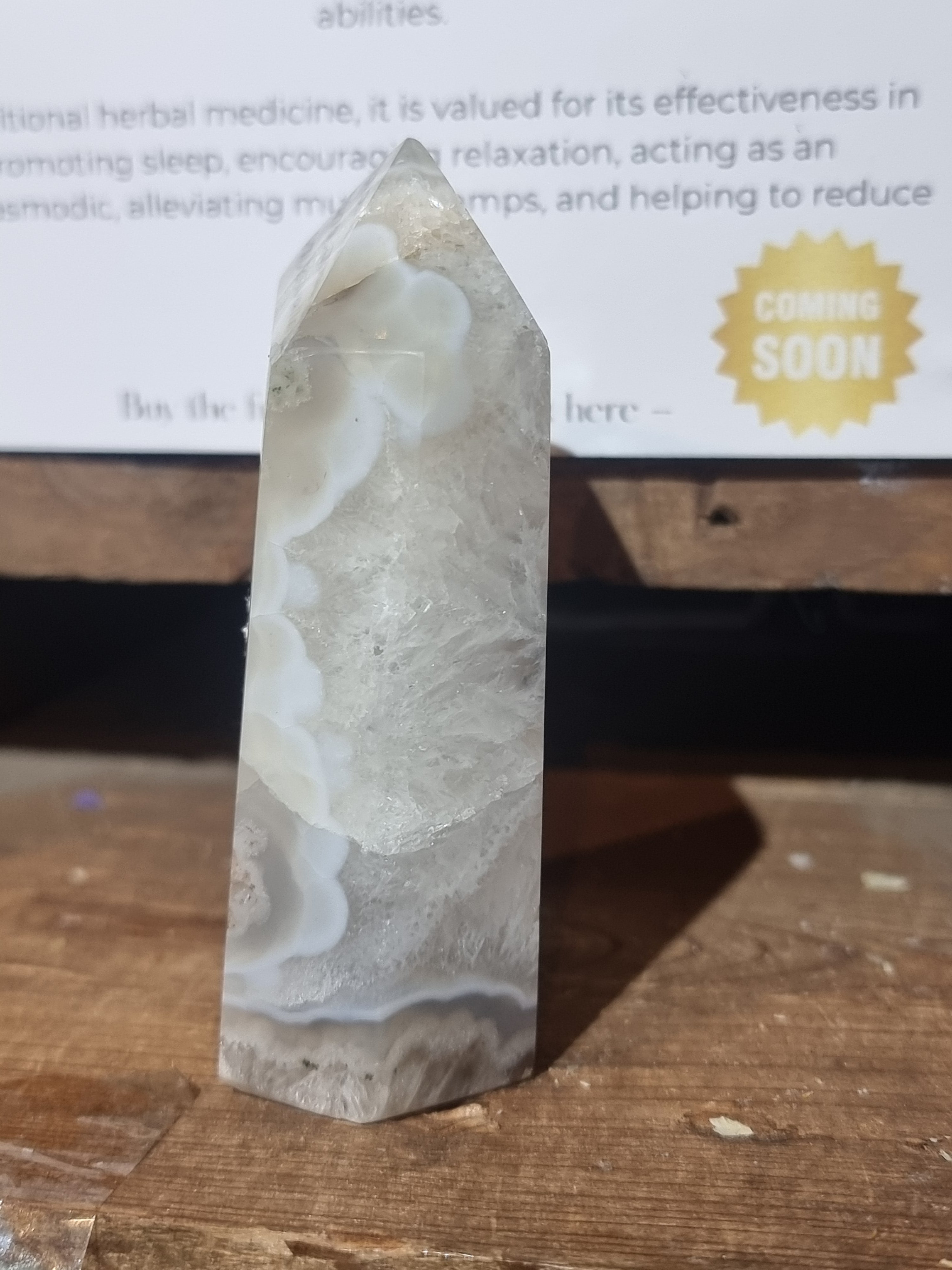 Druzy Aura Agate Tower (242g)