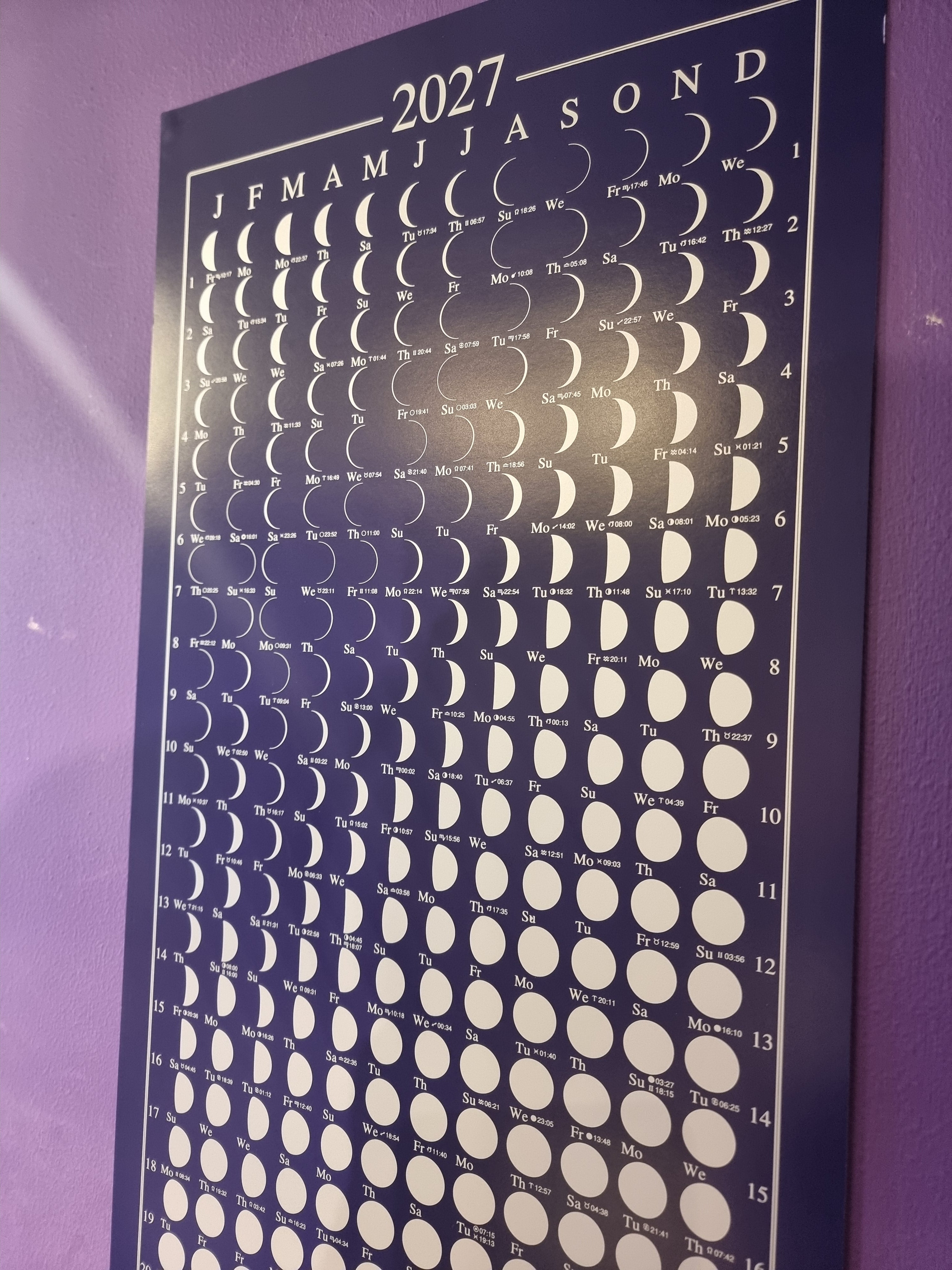 2027 Lunar Moon Phase Calendar