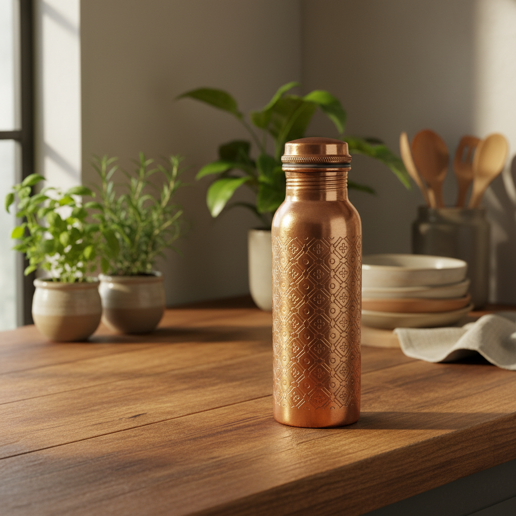 Checked Copper Bottle (700ml)