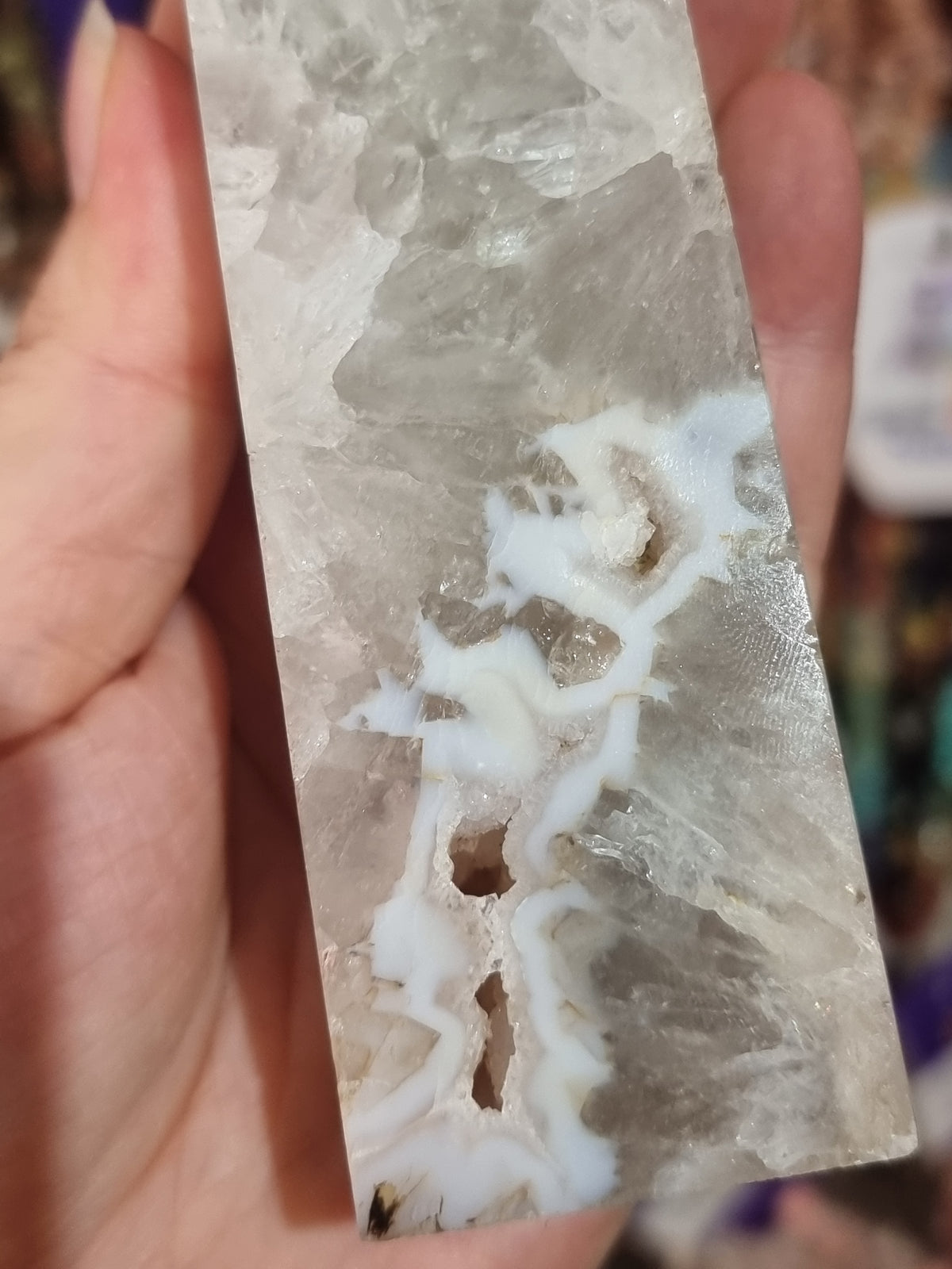 Green Flower Agate Tower (454g)