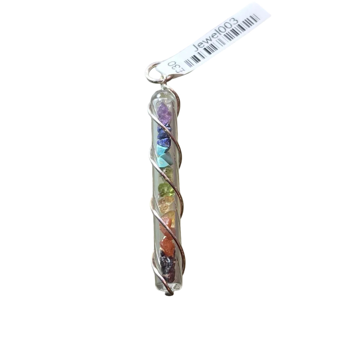 Silver Chakra Spiral Pendant