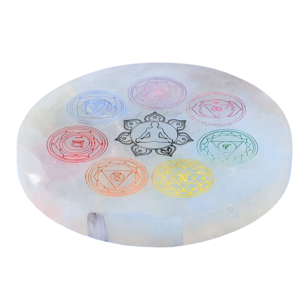 Selenite Chakra Plate