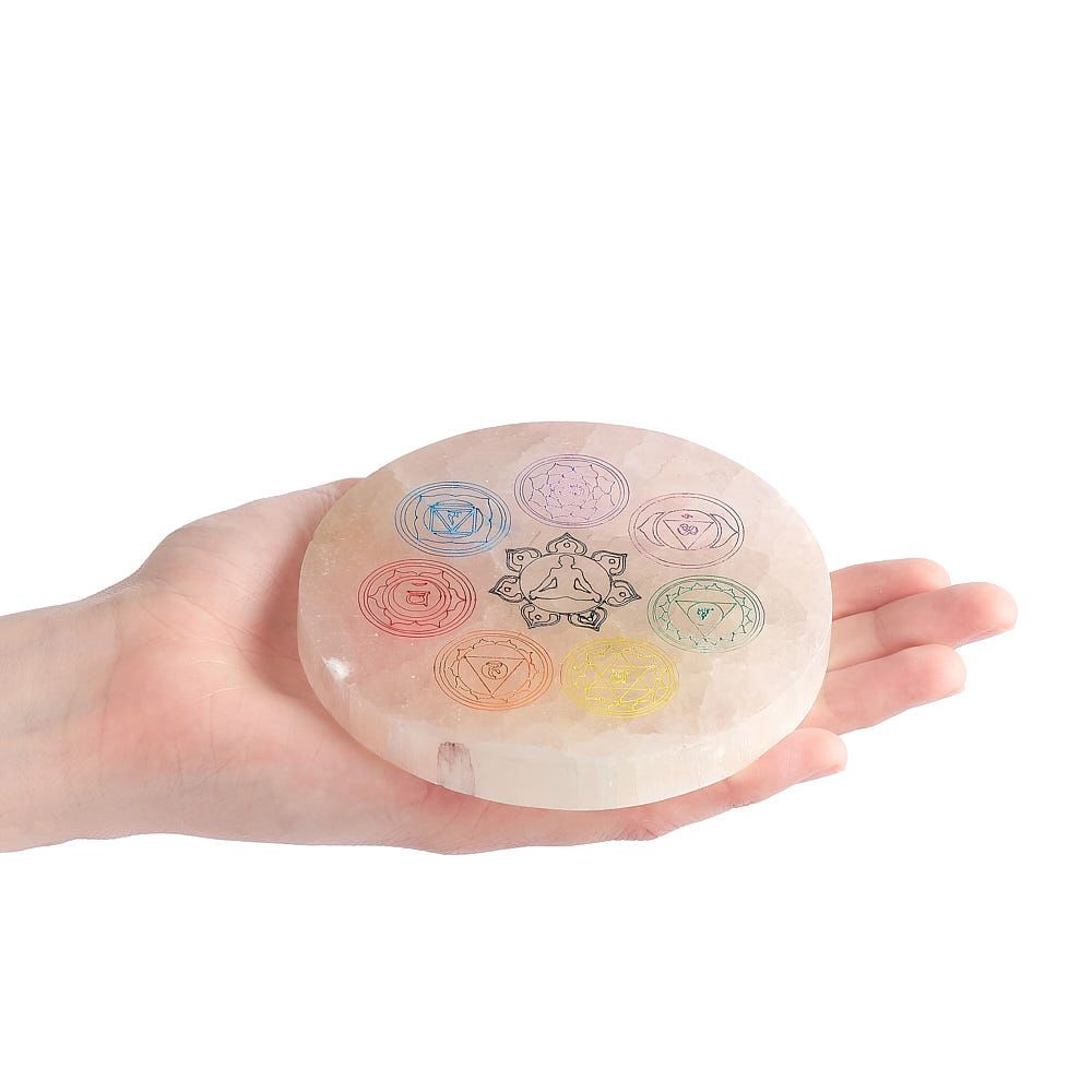 Selenite Chakra Plate