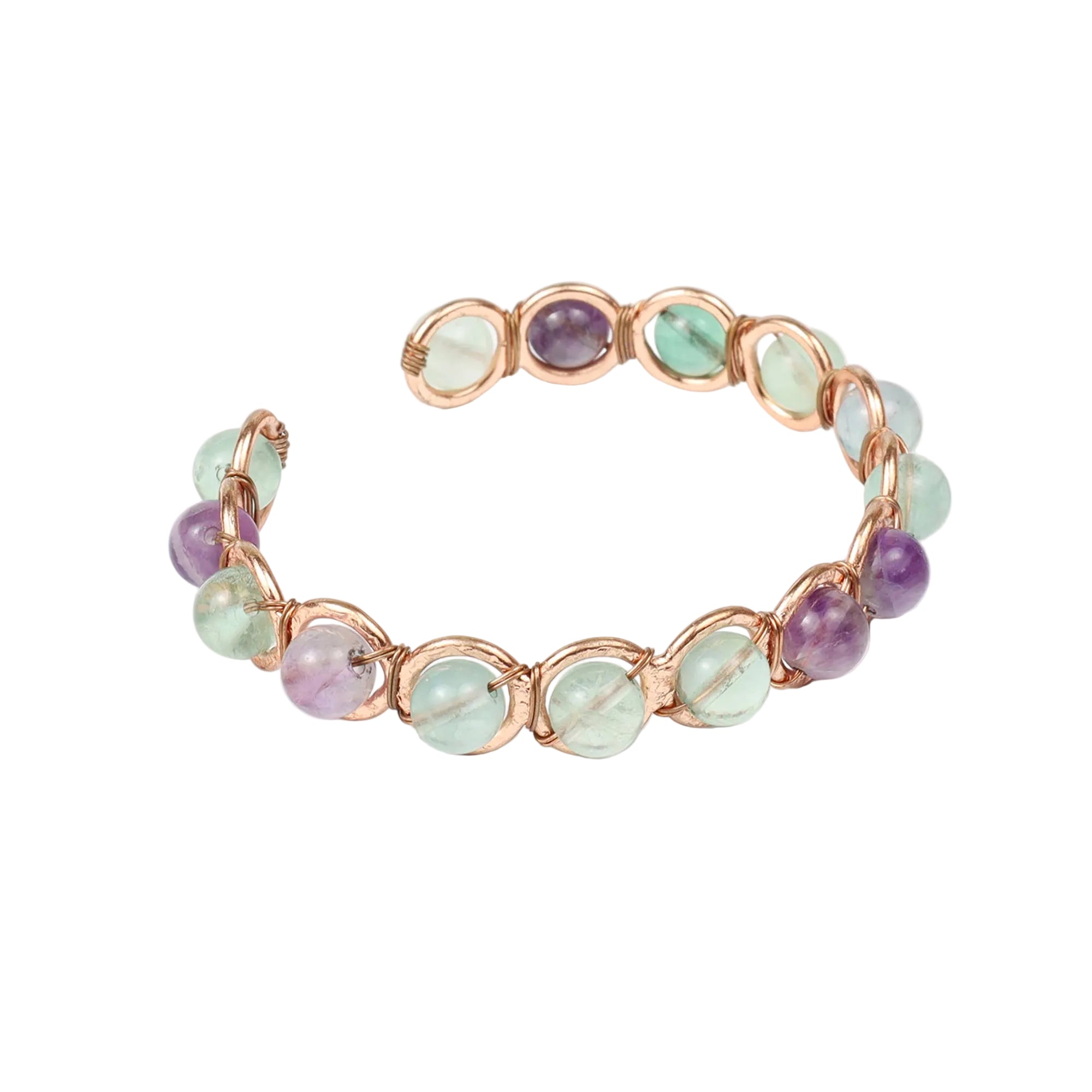 Copper & Fluorite Crystal Bracelet