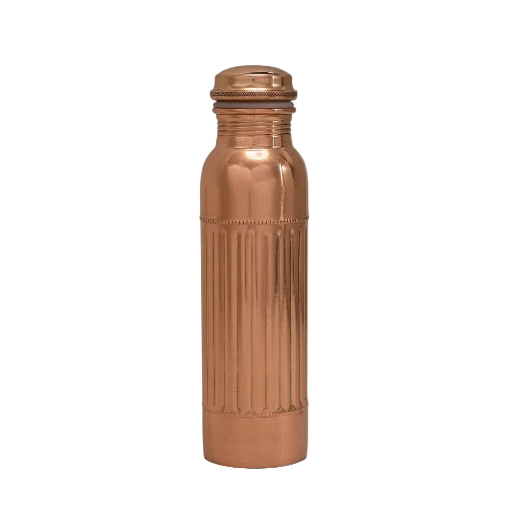 Pure Copper Water Bottle (Lines, 950ml)