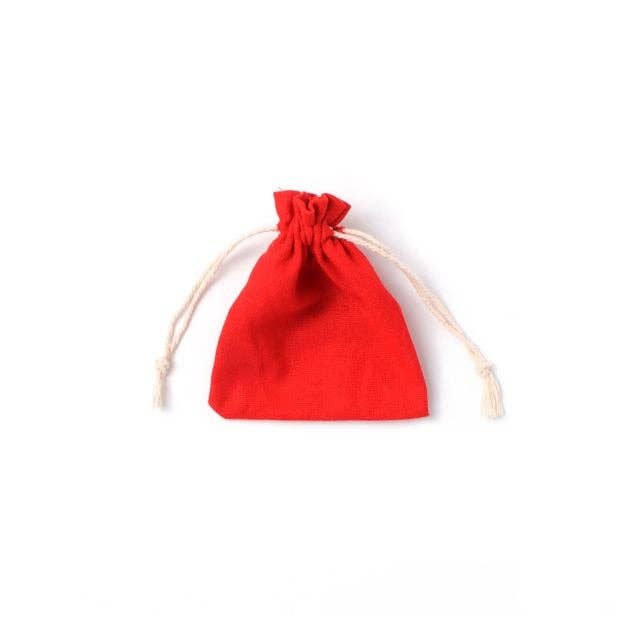Red Cotton Rich Drawstring Gift Bag