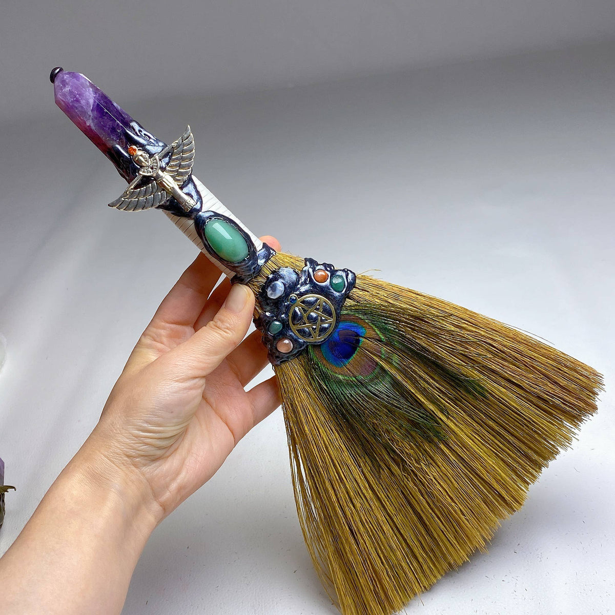 Wiccan Broom (Amethyst, Isis)