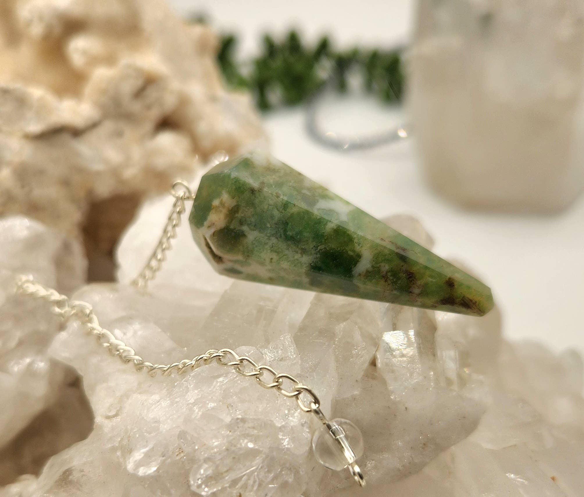 Moss Agate Pendulum