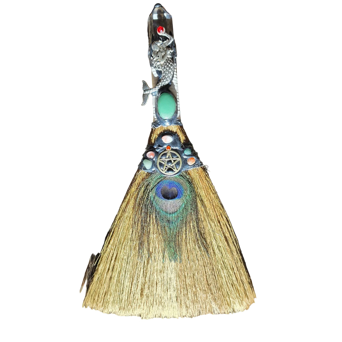 Wiccan Broom (Quartz, Mermaid)