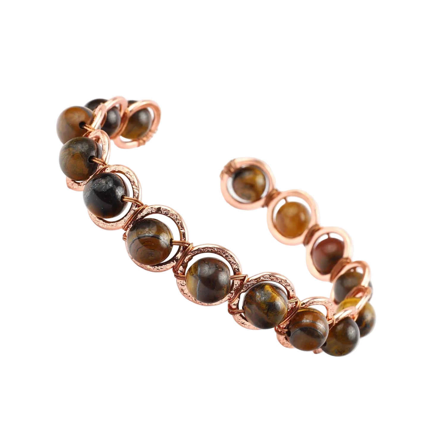 Copper & Tiger Eye Crystal Bracelet