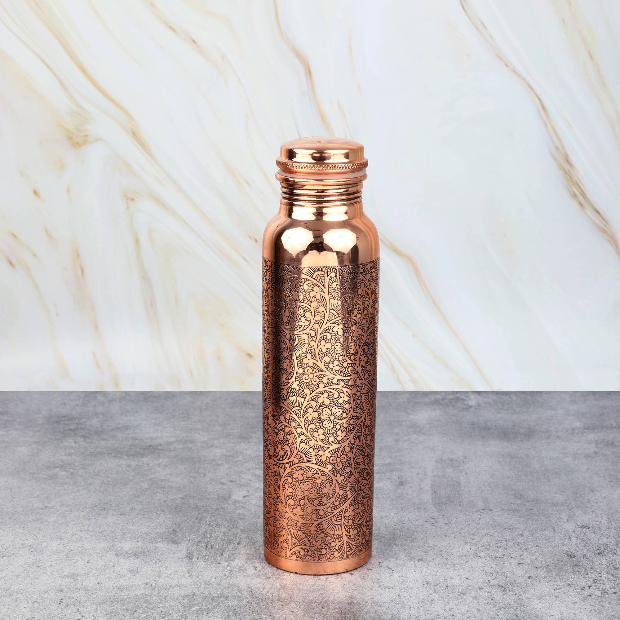 Etching Copper Water Bottle (1 Liter)