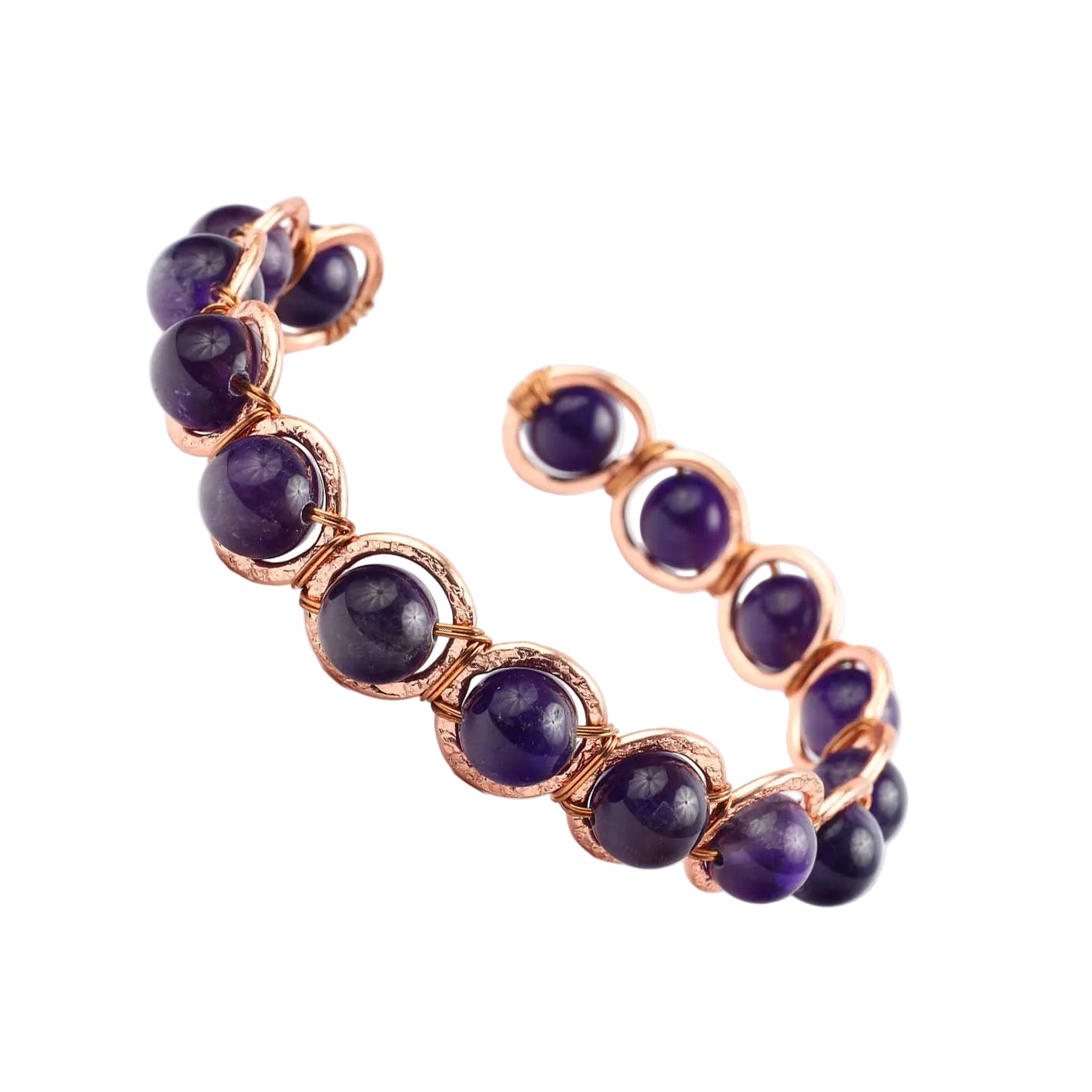 Copper & Amethyst Crystal Bracelet