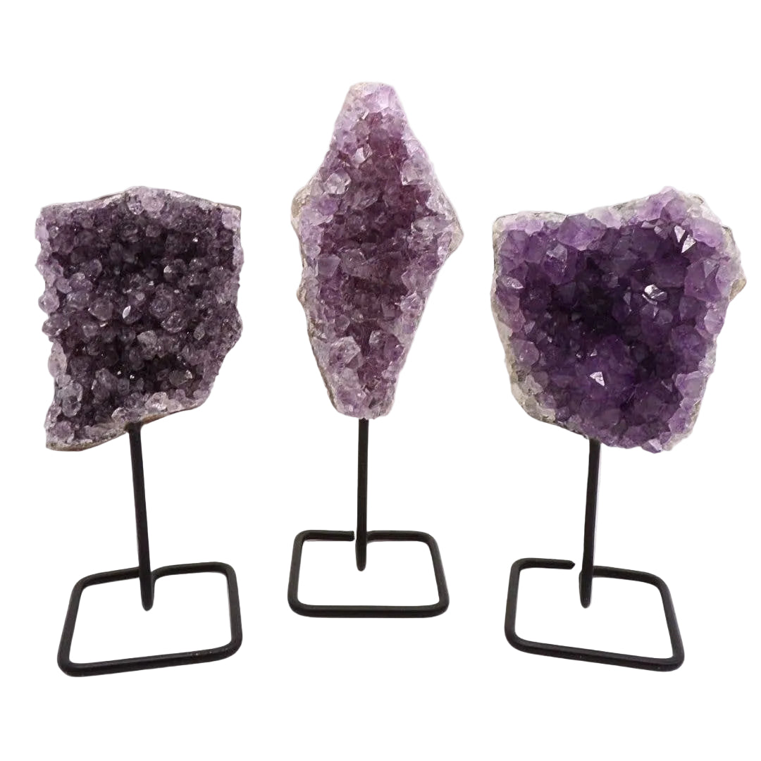 Amethyst Druze On Metal Stand
