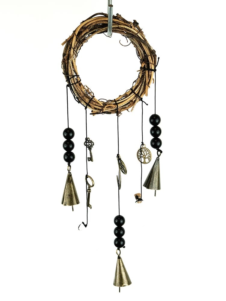 Hanging Witch Wreath Bells