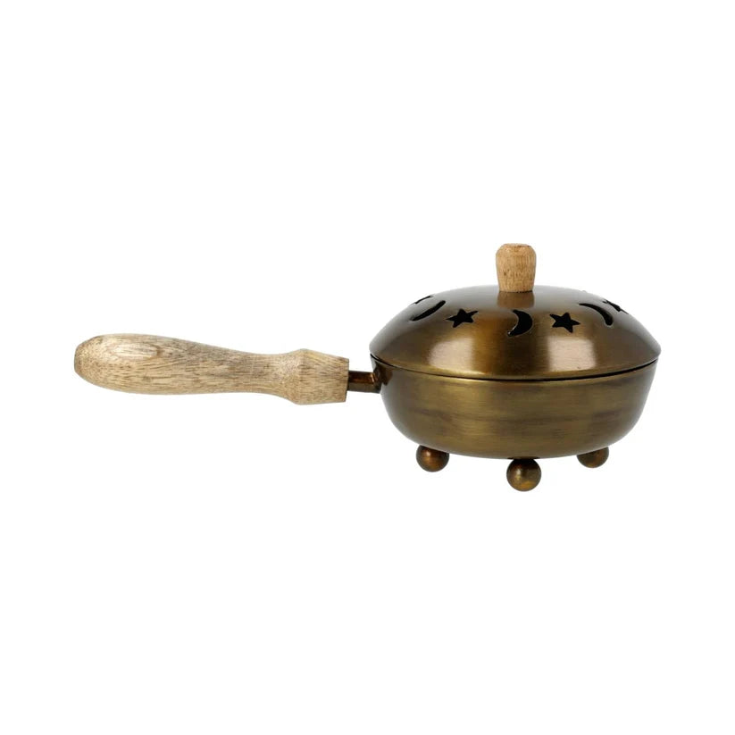 Incense Pan with Handle (Gold)