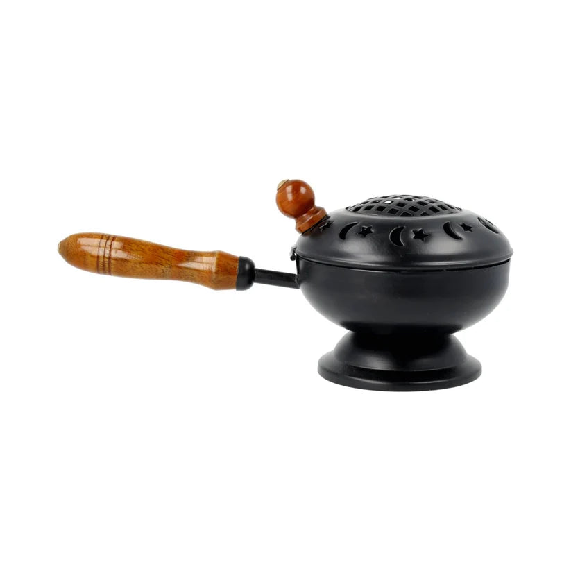 Incense Pan with Handle (Stars & Moon)