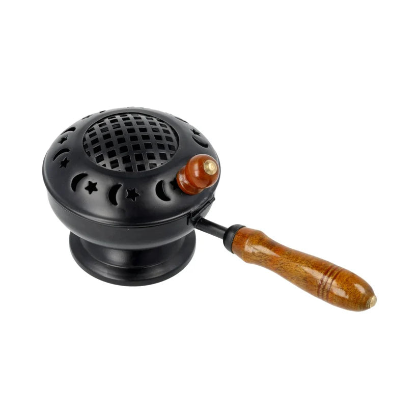Incense Pan with Handle (Stars & Moon)
