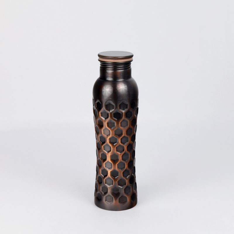 Antique Curve Hammered Copper Bottle (1L)