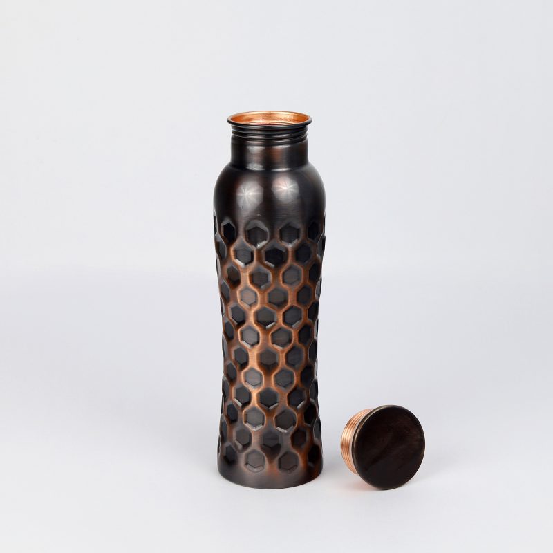 Antique Curve Hammered Copper Bottle (1L)