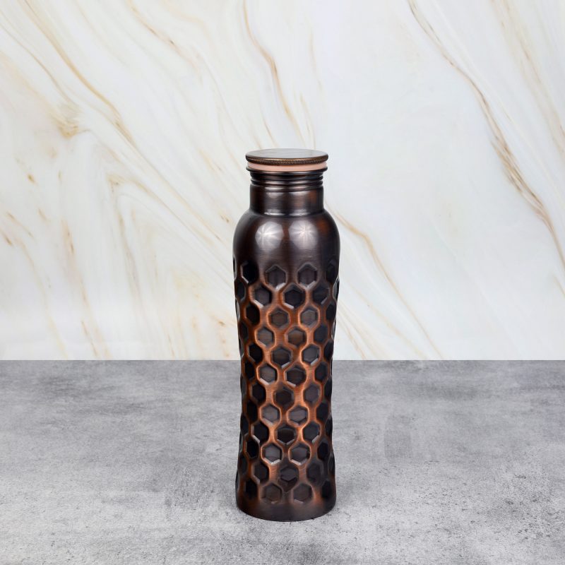 Antique Curve Hammered Copper Bottle (1L)