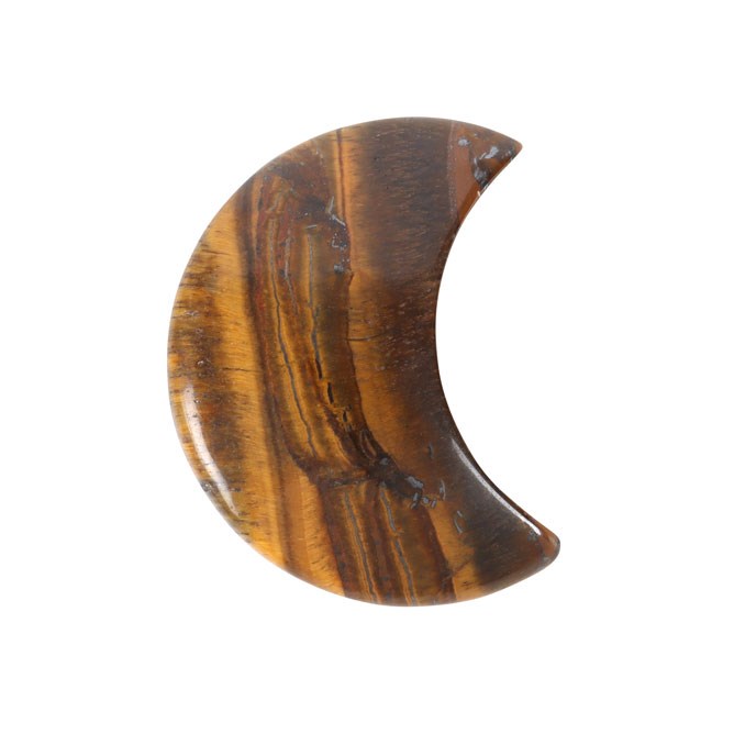 Tiger's Eye Crystal Moon Greeting Card