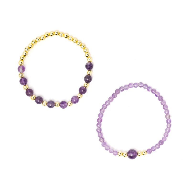 Amethyst Gold Bracelet