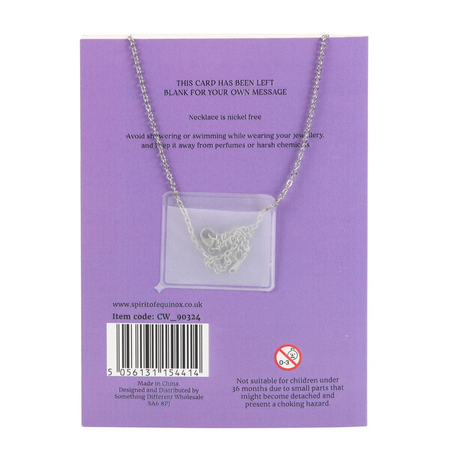 Amethyst Moon Necklace on Greeting Card