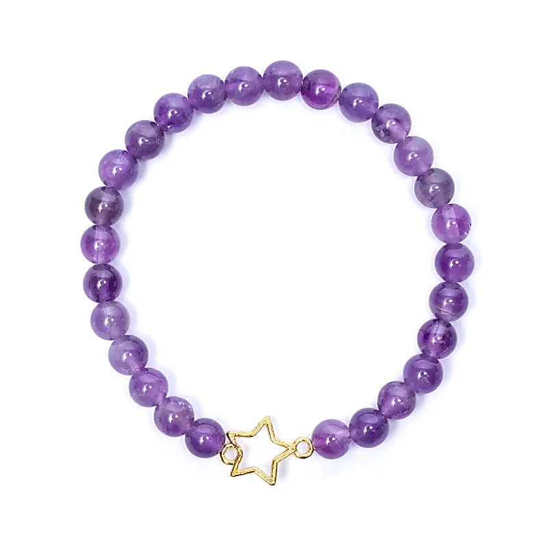 Amethyst Star Bracelet