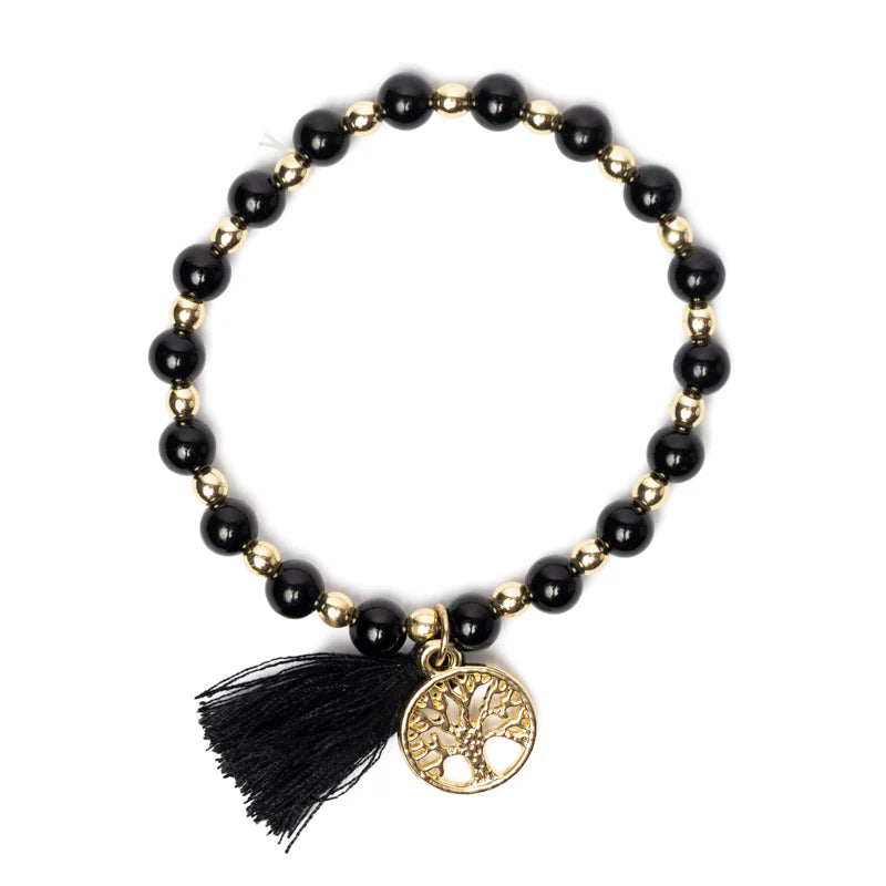 Tourmaline Tree of Life Bracelet (Tassel)