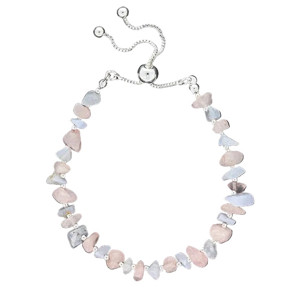 EQ Blue Lace & Rose Quartz Bracelet