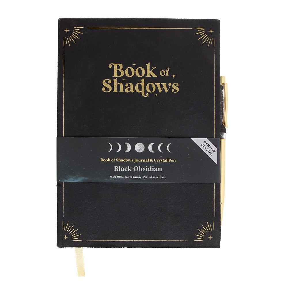 Book Of Shadows With Obsidian Pen