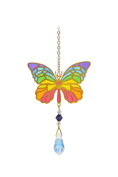 Rainbow Butterfly Charm