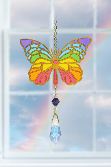 Rainbow Butterfly Charm