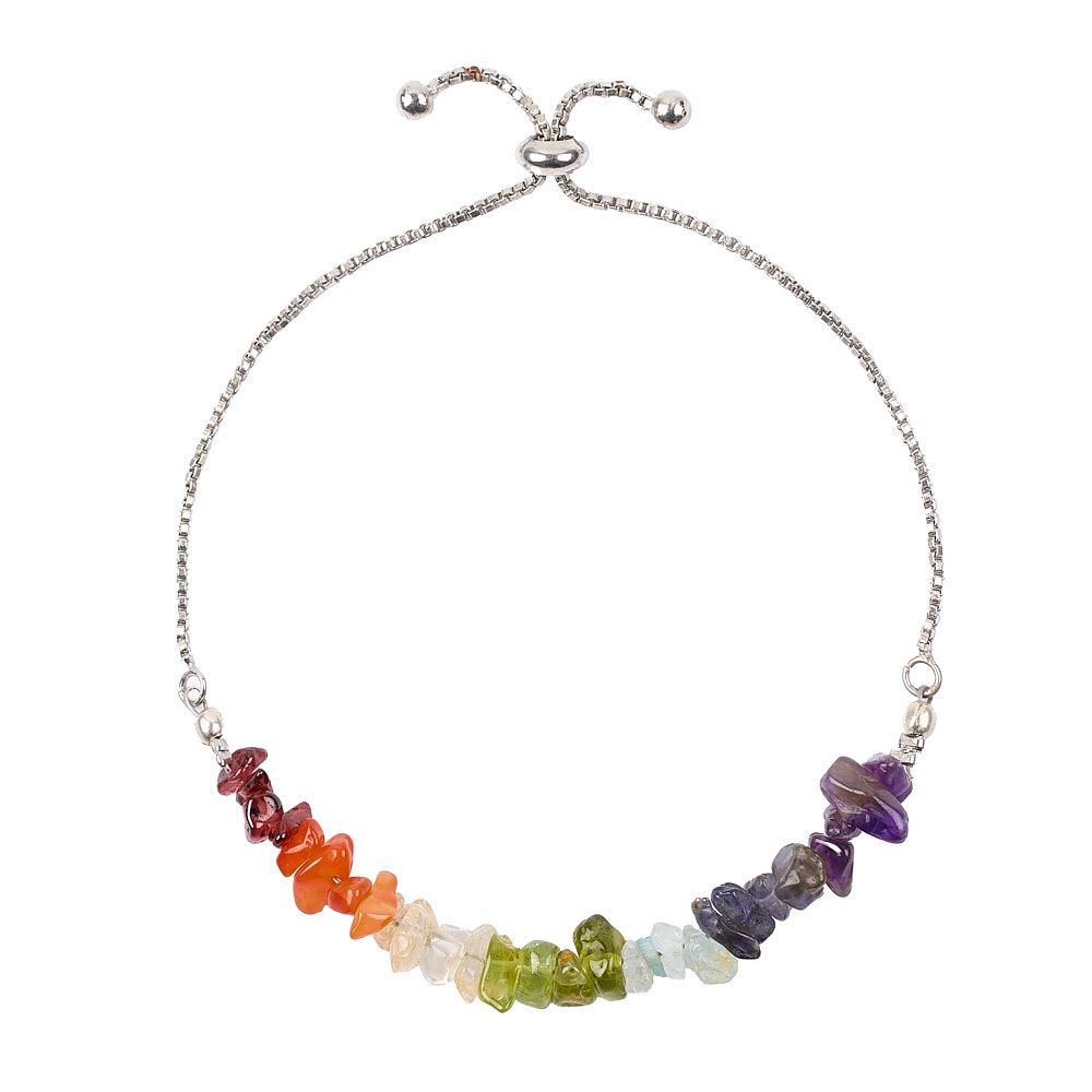 Chakra Silver Plated Bracelet