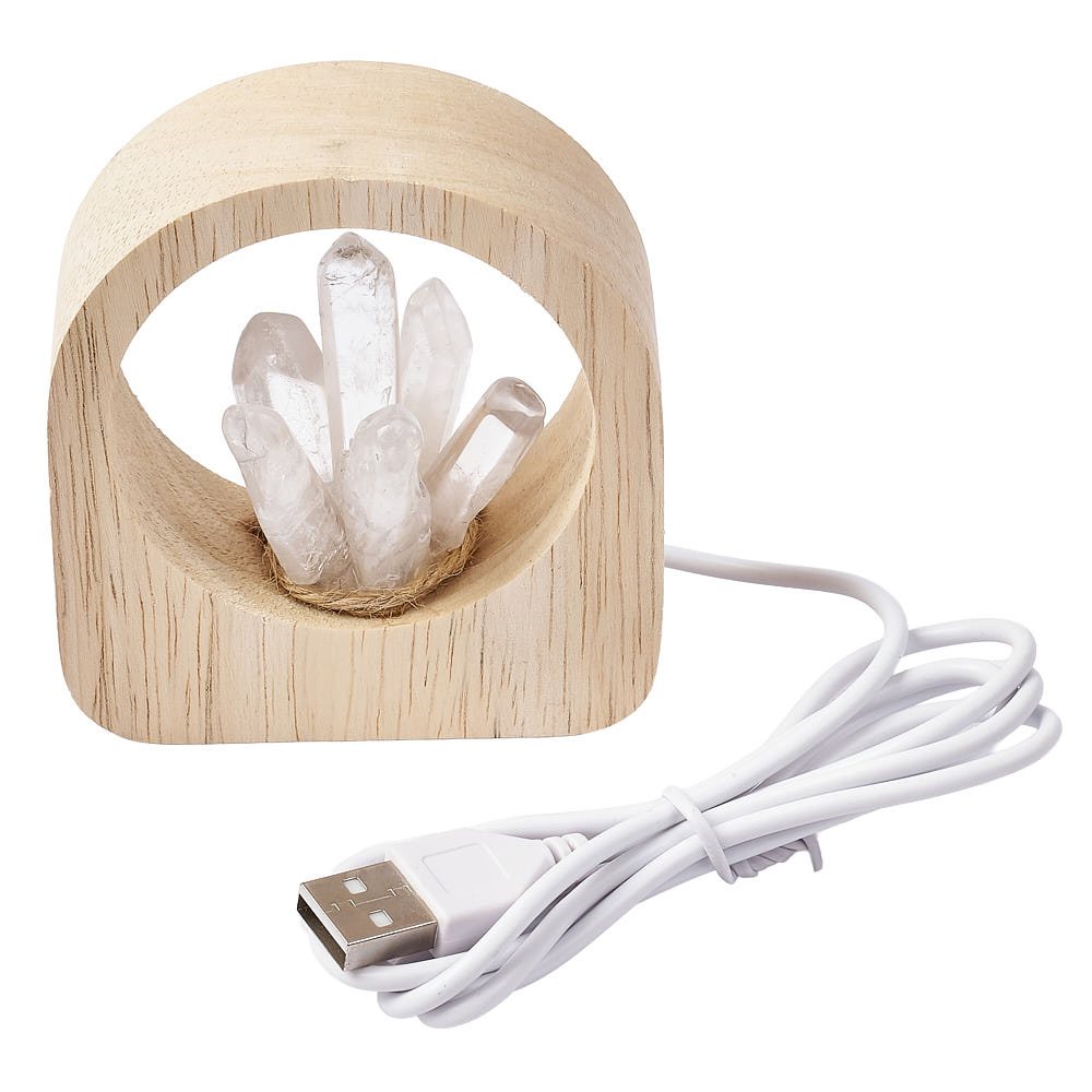Clear Quartz Point Mini Lamp