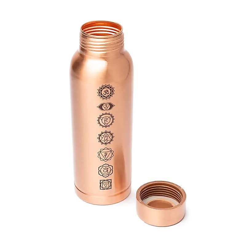 Pure Copper Water Bottle (Chakra, 500ml)