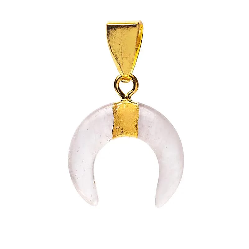 Quartz Moon Pendant