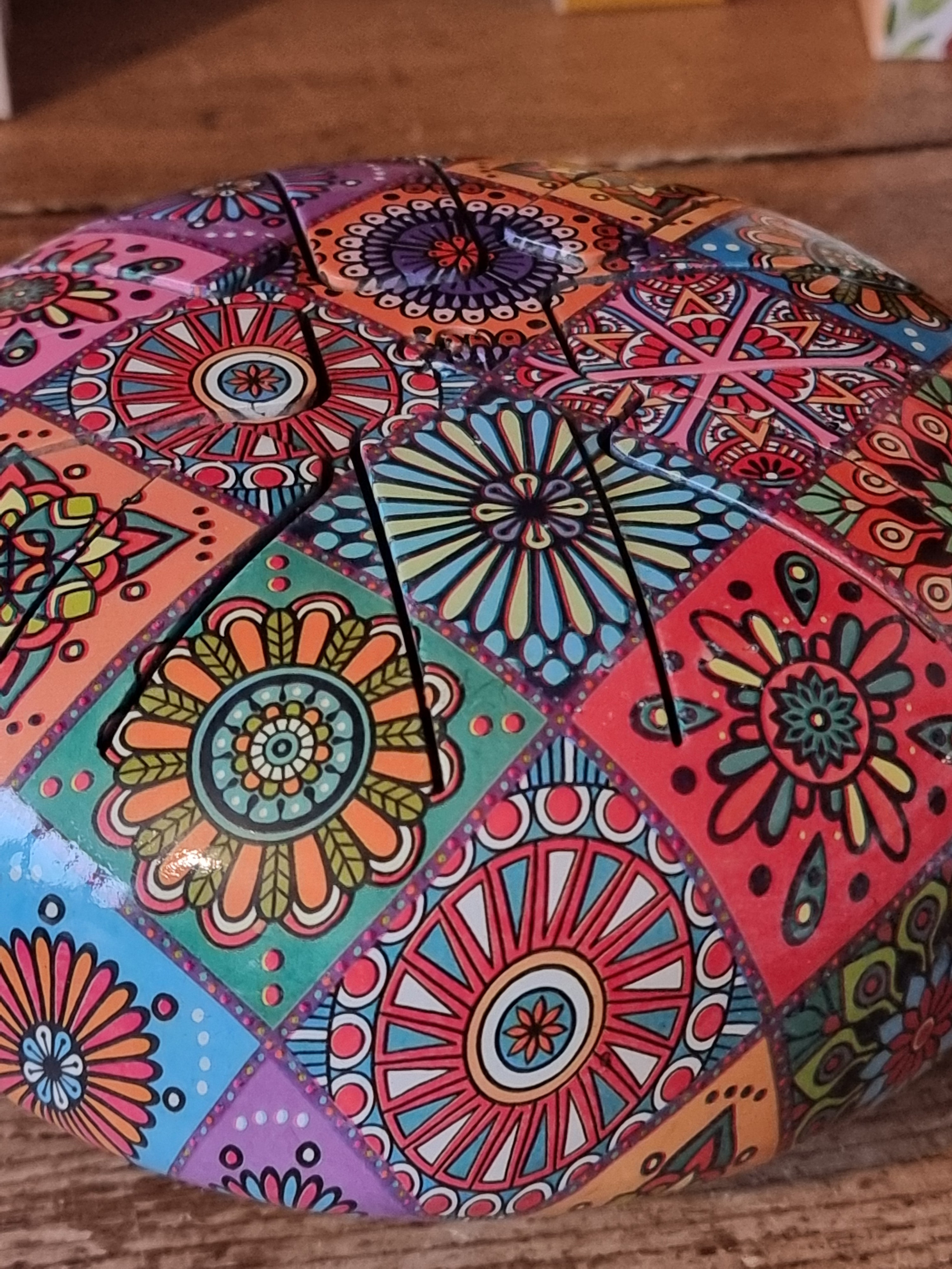 Paisley Painted Tongue Drum (6Inch)