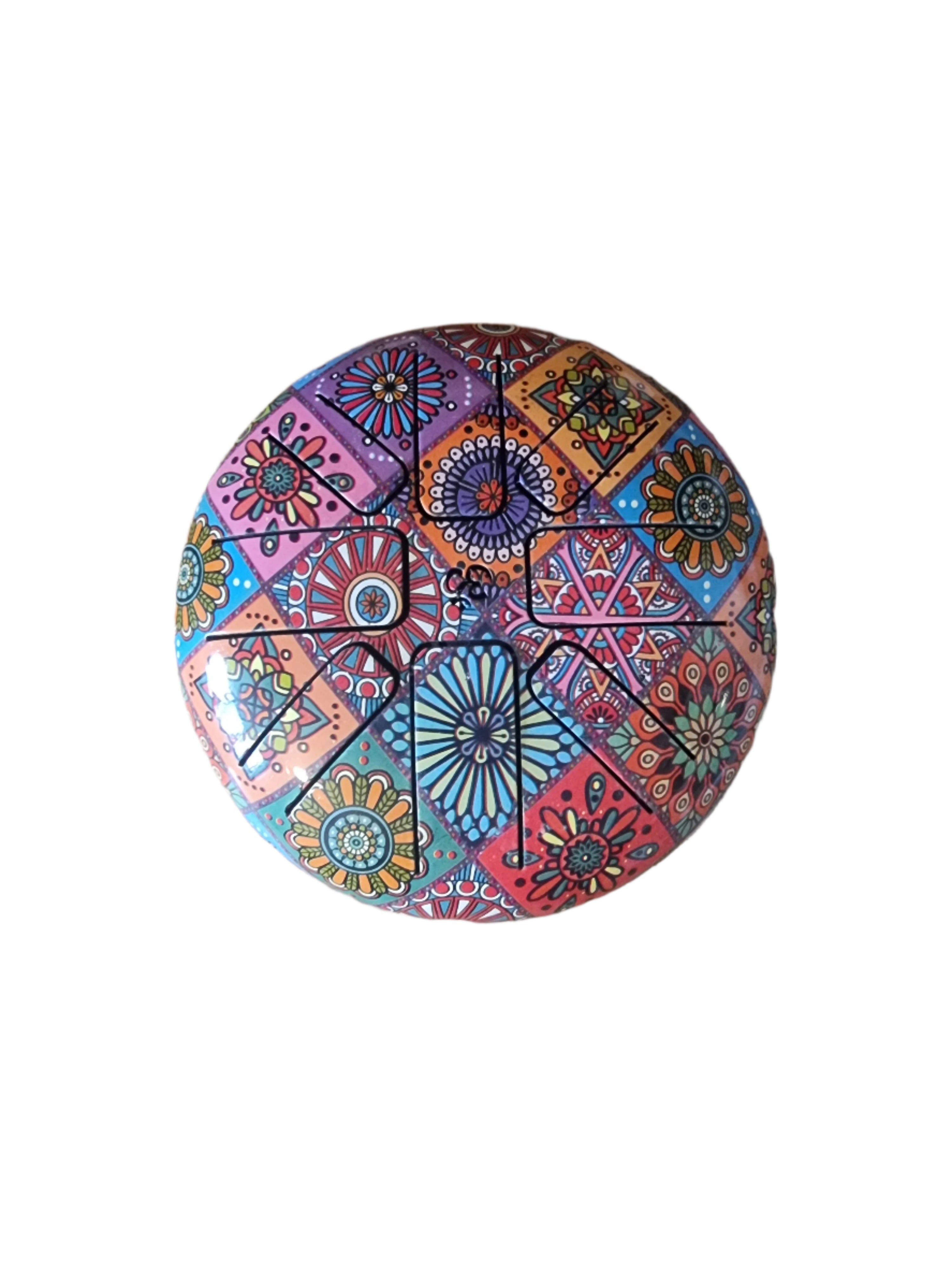 Paisley Painted Tongue Drum (6Inch)