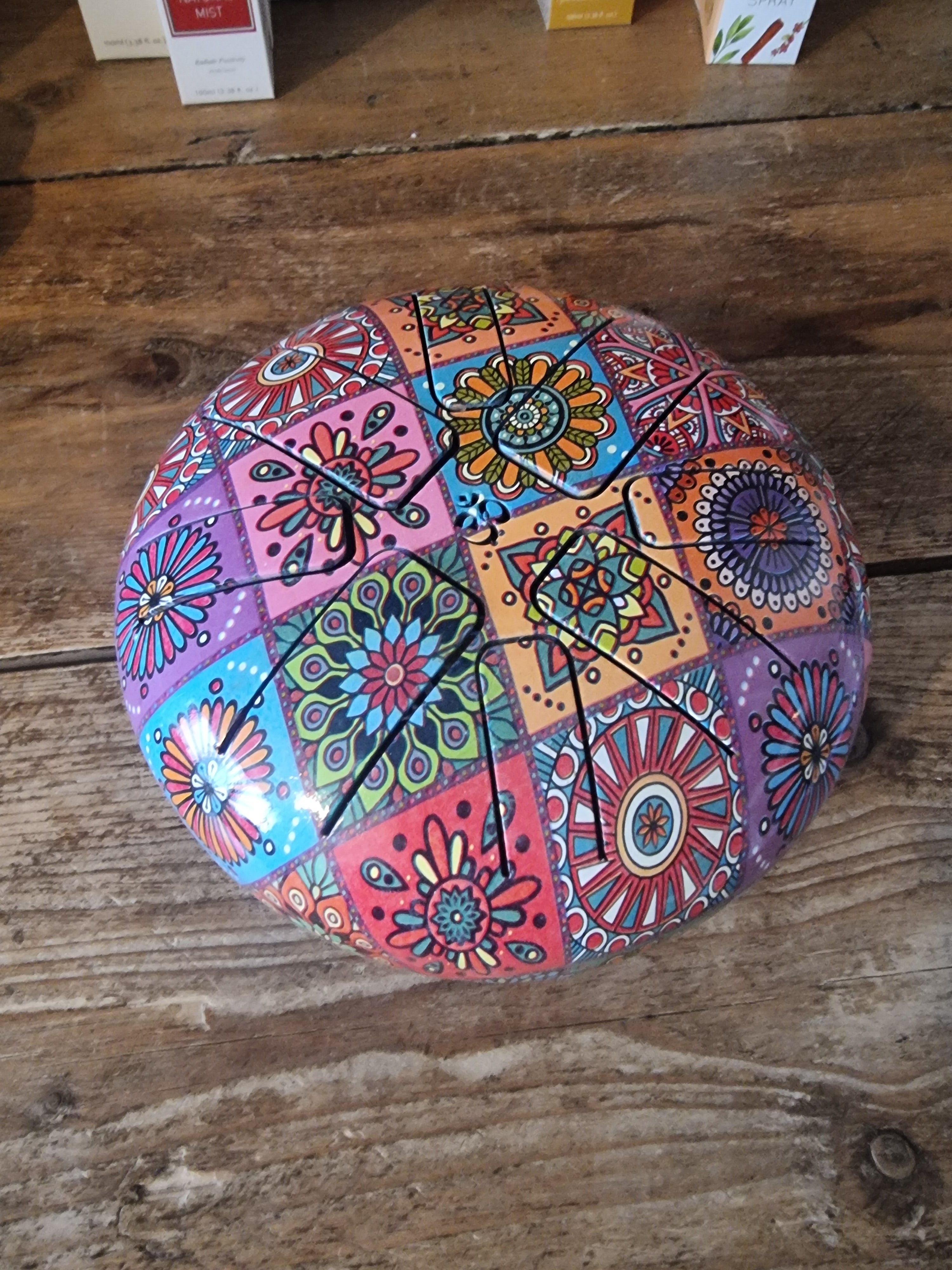 Paisley Painted Tongue Drum (6Inch)
