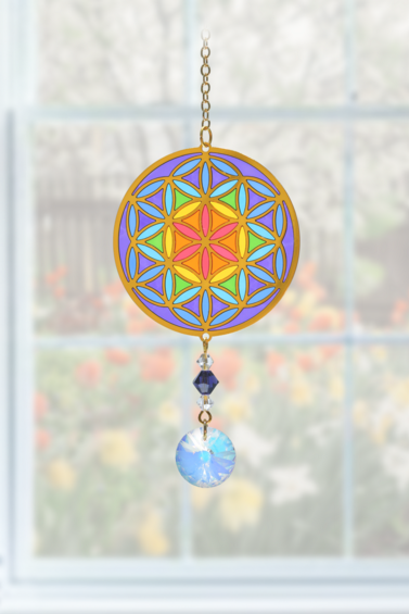 Flower of Life Rainbow Charm