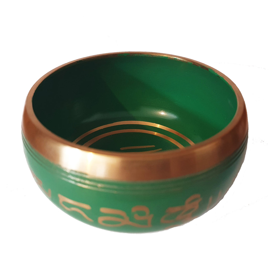 Green Sanskrit Singing Bowls