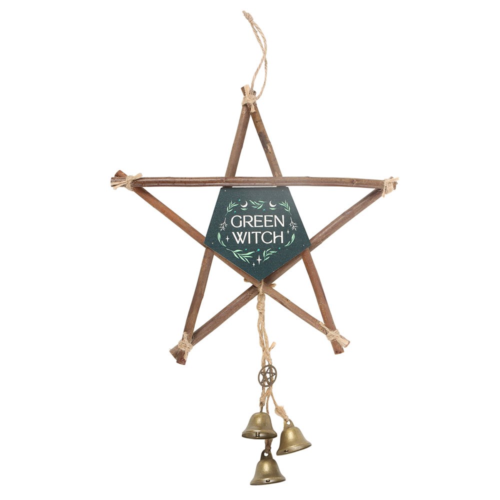 Green Witch Hanging Bells