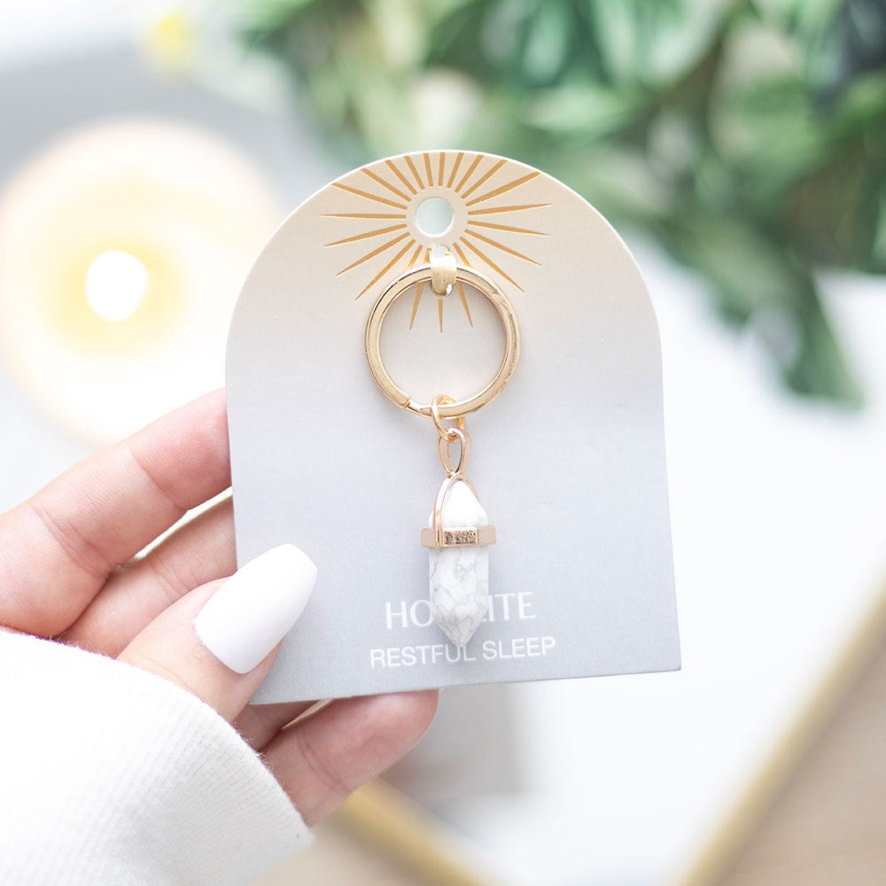 Howlite Keyring