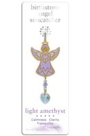 February Crystal Angel Charm