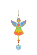 Celestial Rainbow Angel Charm
