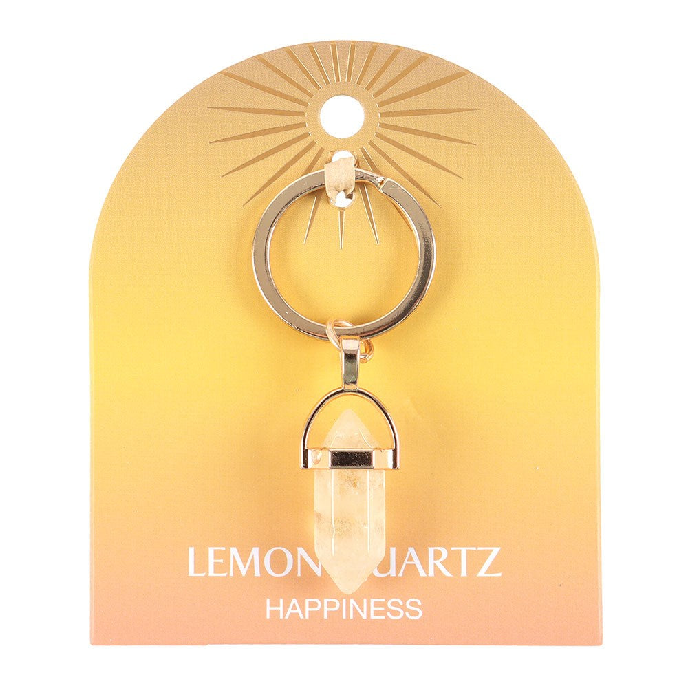 Lemon Quartz Keyring