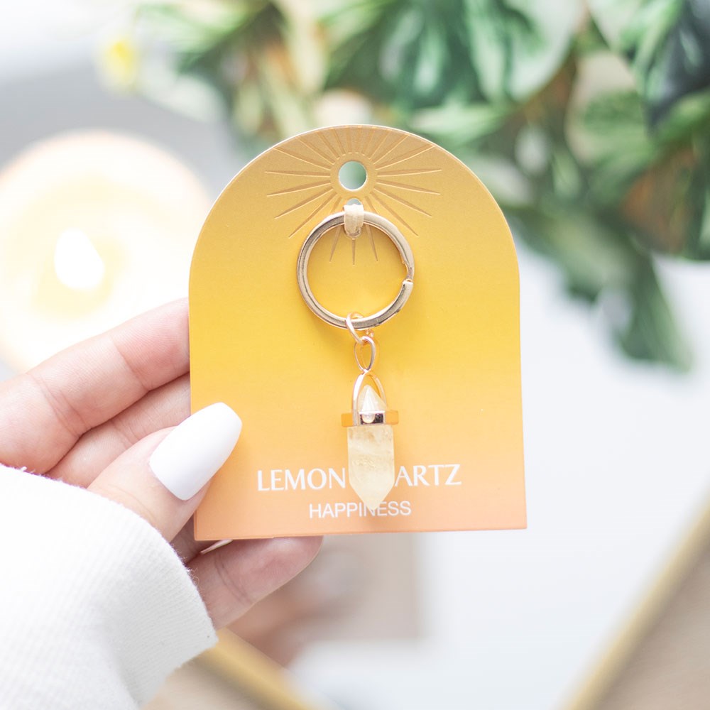 Lemon Quartz Keyring