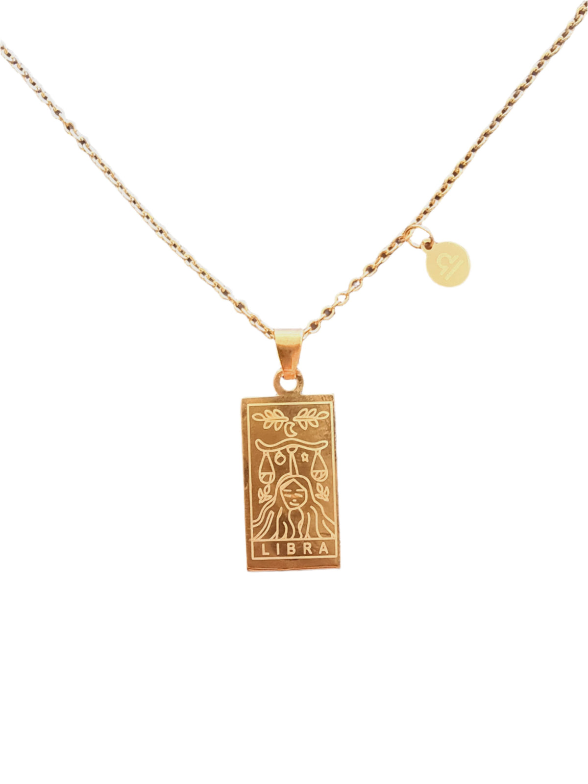 Gold Stainless Steal Zodiac Necklaces