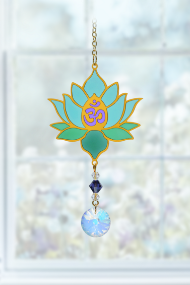 Lotus with Om Charm